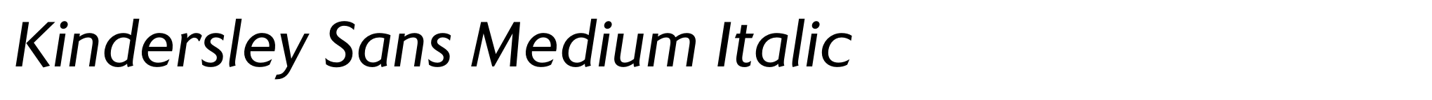 Kindersley Sans Medium Italic image